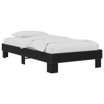 vidaXL Bedframe Zwart eiken 80 x 200 cm Bewerkt hout, Verzenden, Nieuw