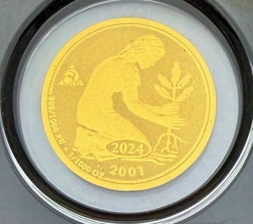 Tsjaad. 3000 Francs ND 50+2 Pfennig , oro (2 coins),