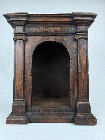 Reliekhouder - Hout - 1600-1650 - architectonisch tabernakel