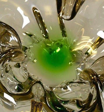 Egermann - Kom - Glas - Rookglas kom, Antiek en Kunst