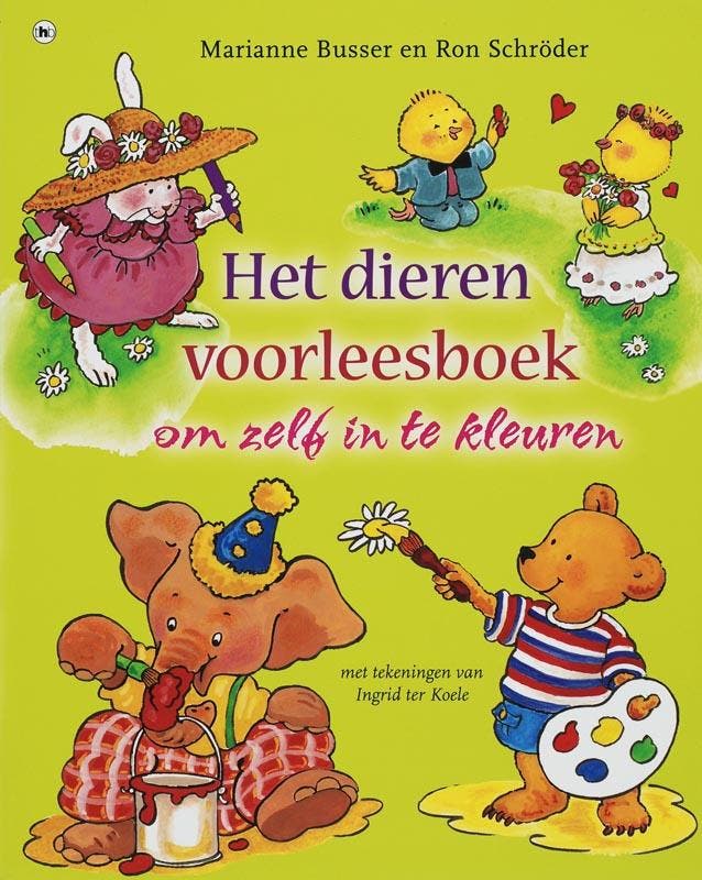 DIEREN VOORLEESBOEK OM ZELF IN TE KLEURE 9789044316162, Livres, Livres pour enfants | 0 an et plus, Envoi