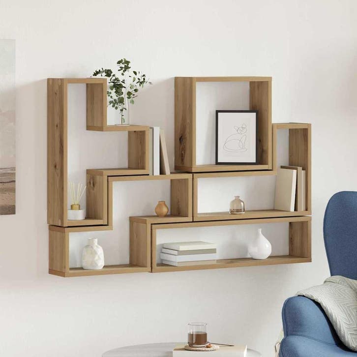 vidaXL Wandplank Wandgemonteerd Artisan Eiken 96 x 12 x 64, Maison & Meubles, Armoires | Armoires murales, Envoi