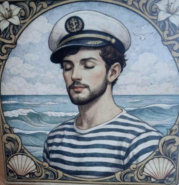 DynasT - Le Marin – Art Nouveau - Céramique signée -