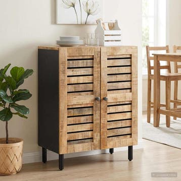 vidaXL Opbergkasten 60 x 33 x 75 cm Massief Mango Hout, Verzenden, Nieuw