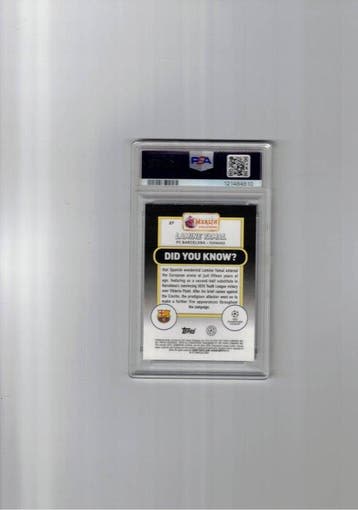 2023/24 Topps Merlin Lamine Yamal 27 Rookie-kaart, Graded, Verzamelen, Nieuw