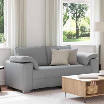 vidaXL Loveseat Lichtgrijs 180 cm Stof, Huis en Inrichting, Zetels | Zetels, Verzenden, Nieuw