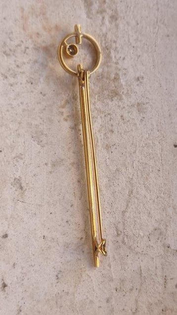Broche - 18 karaat Geel goud, Witgoud Diamant (Natuurlijk) -