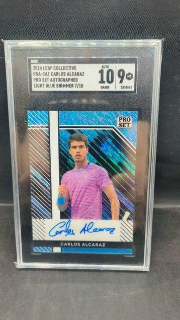 Panini 2024 Leaf Collective Carlos Alcaraz Auto Light Blue