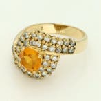 Bague - 18 carats Or jaune Diamant (Naturelle), Bijoux, Sacs & Beauté, Bagues