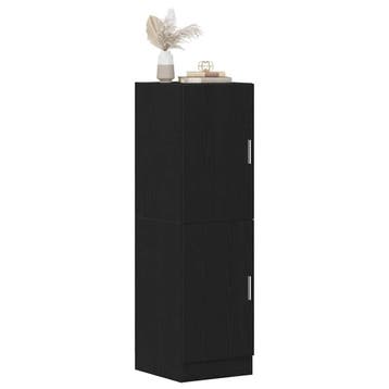 vidaXL Keukenkast 38x41,5x131,5 cm bewerkt hout zwart, Verzenden, Nieuw
