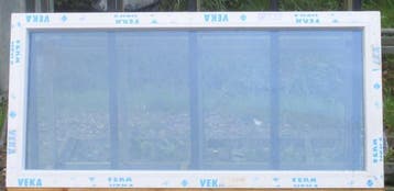 pvc raam , chassis , venster 147 x 70 wit / antraciet, Bricolage & Construction, Ophalen of Verzenden, Raamkozijn