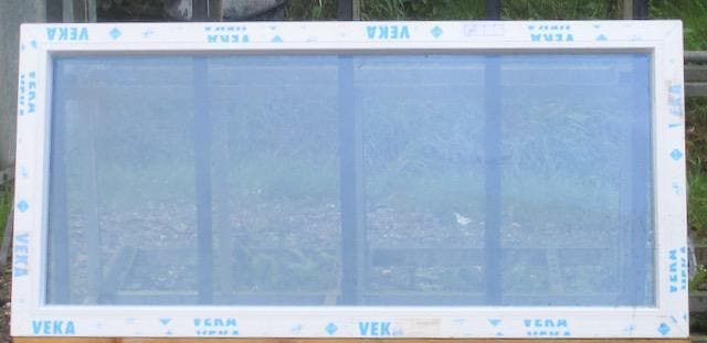 pvc raam , chassis , venster 147 x 70 wit / antraciet, Doe-het-zelf en Bouw, Raamkozijnen en Schuifdeuren, Inclusief glas, Nieuw