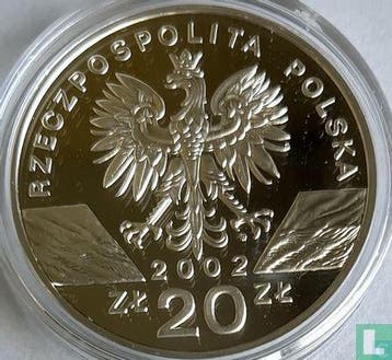 Polen 20 zlotych 2002 (PROOF) European pond turtles, Verzenden, Overige landen, Losse munt, Goud