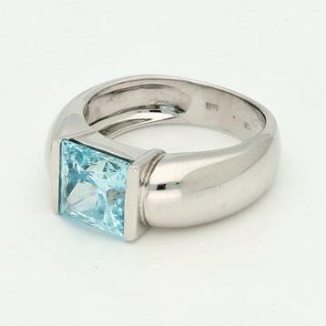 Bague - 18 carats Or blanc Spinelle, Nieuw