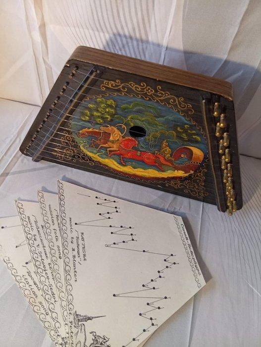 Palekh - - Gusli - Rusland (Zonder minimumprijs), Musique & Instruments, Instruments à vent | Flûtes à bec