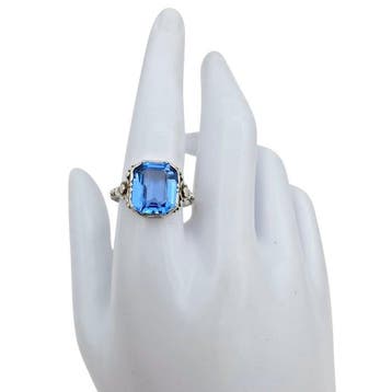 Zonder minimumprijs - Ring Zilver - Art Deco 1920er jaren, Nieuw