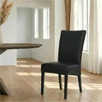 Leren eetkamerstoel Just - Toledo Nero (zwart) - Poten hout, Huis en Inrichting, Stoelen, Bohemian, Eigentijds, Klassiek, Retro, Romantisch, Scandinavisch