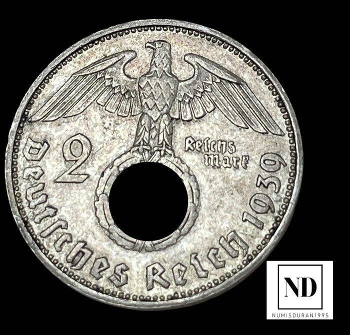 Duitsland. 2 Mark 1939 - Alemania (Zonder minimumprijs), Postzegels en Munten, Munten | Europa | Niet-Euromunten