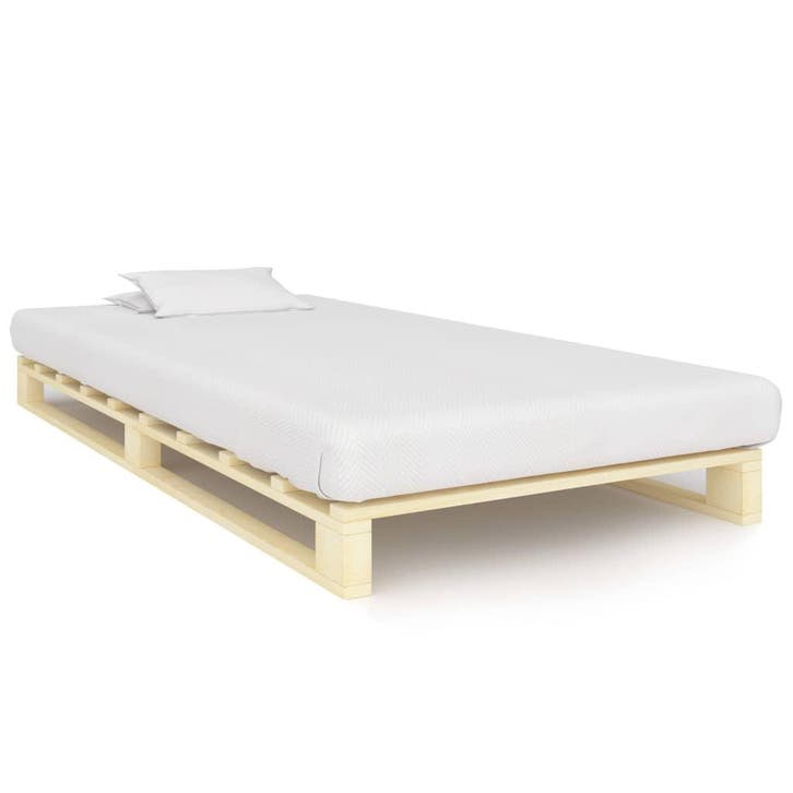 vidaXL Bedframe pallet massief grenenhout 100x200 cm, Huis en Inrichting, Slaapkamer | Bedden, Nieuw, Verzenden