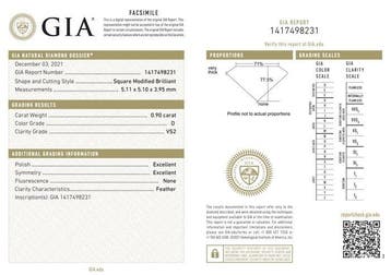 Zonder minimumprijs - Ring - 18 karaat Witgoud - 1.10ct. tw.