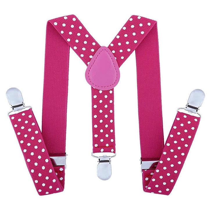 Fako Fashion - Kinder Bretels - Stippen - 65cm - Fuchsia, Kinderen en Baby's, Kinderkleding | Overige, Verzenden