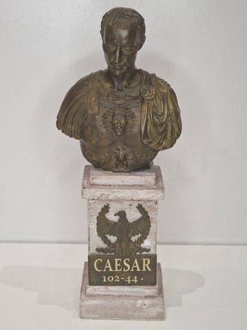 Buste, Caesar - 26 cm - Bronze, marbre polymère