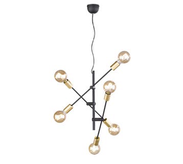 Trio CROSS hanglamp | E27 Fitting | mat zwart | Ø 54,5 cm |, Verzenden
