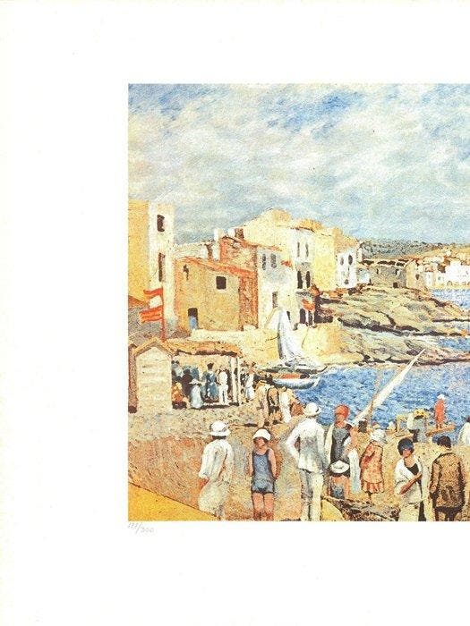 Salvador Dali (1904-1989) - La plage du Llané, Antiquités & Art, Antiquités | Autres Antiquités