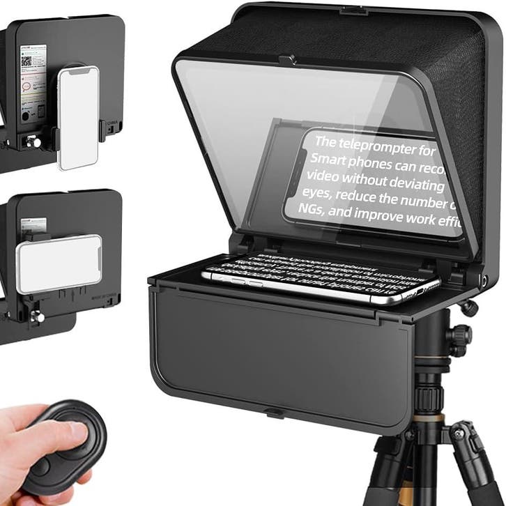 Mini Teleprompter iPhone/Android | 34% Retour deal | Snel!, Audio, Tv en Foto, Professionele apparaten, Zo goed als nieuw, Video