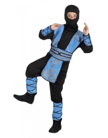 Blauw ninja kostuum voor kinderen, Ophalen of Verzenden