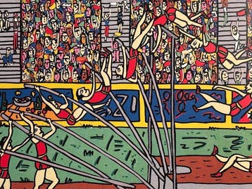 James Rizzi (1950-2011) - Reaching for the sky, 1994