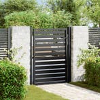 vidaXL Tuinhek afsluitbaar 100x120 cm aluminium zwart, Tuin en Terras, Verzenden, Nieuw