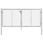 vidaXL Tuinpoort gegalvaniseerd staal 300x100 cm zilver, Tuin en Terras, Verzenden, Nieuw