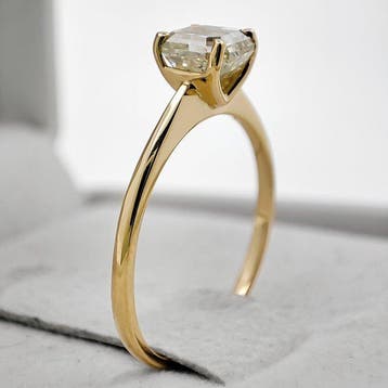 Zonder minimumprijs - Ring - 14 karaat Geel goud - 1.07ct.