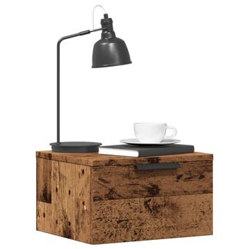 vidaXL Nachtkastjes wandgemonteerd 2 st 34x30x20 cm oud, Huis en Inrichting, Slaapkamer | Nachtkastjes, Verzenden, Nieuw