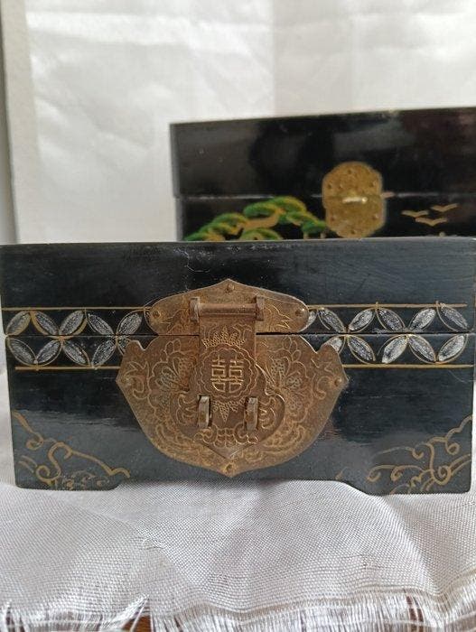 Lot de 2 boîtes à bijoux orientales vintage - Boîte à, Antiquités & Art, Antiquités | Autres Antiquités