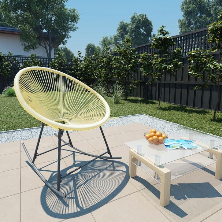 vidaXL Tuinstoel Acapulco poly rattan beige, Tuin en Terras, Tuinstoelen, Nieuw, Verzenden