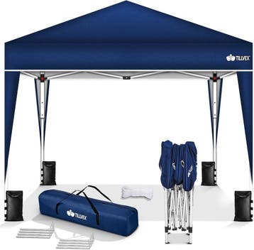 Partytent - Opvouwbaar - 3x3 m - Paviljoen - Easy up - Blauw, Verzenden, Nieuw