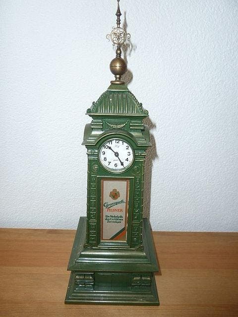 Tafelklok - Metaal, Plastic, Hout - 1950-1960, Antiek en Kunst, Antiek | Klokken