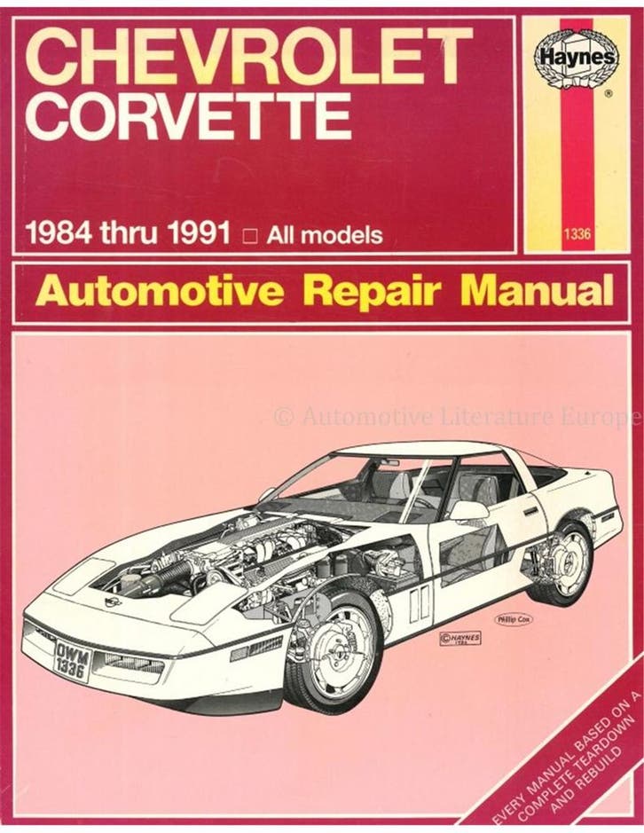1984 - 1991 CHEVROLET CORVETTE VRAAGBAAK ENGELS, Autos : Divers, Modes d'emploi & Notices d'utilisation