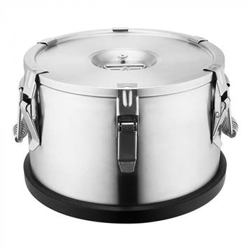 Gamel dubbelwandig RVS 10L | Ø30x17(h)cm EMGA, Verzenden