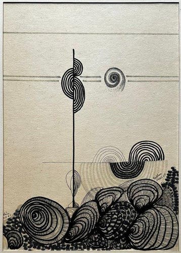 Modesto Roldan (1926-2014) - Spirales et formes géométriques