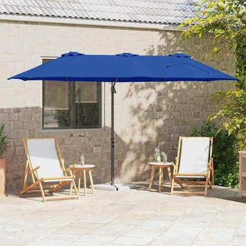 vidaXL Parasol 372 x 198 x 243 cm Polyester en Aluminium, Tuin en Terras, Verzenden, Nieuw
