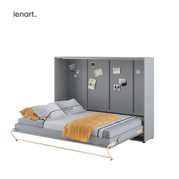 Lenart Concept Pro Horizontaal Opklapbed 140x200 - Grijs, Nieuw