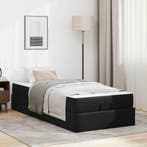 vidaXL Bedframe met matras Anders 2 pcs Zwart PVC, Verzenden