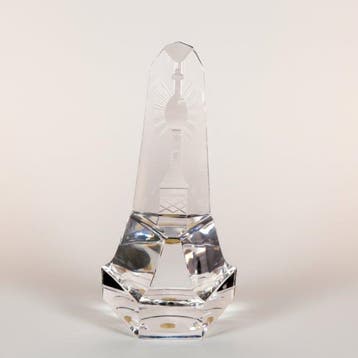 Val Saint Lambert - Beeld, Obelisk paper weight - 17.5 cm -