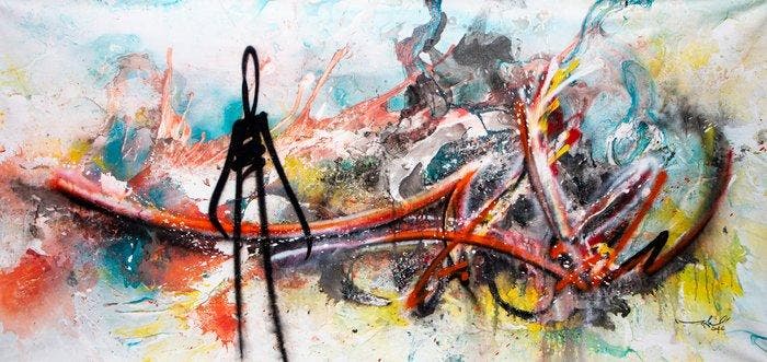 RAM - Graffiti Leftovers - When I Live My Dream, Antiek en Kunst, Kunst | Schilderijen | Modern