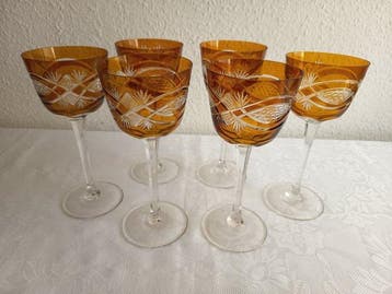 Moser Manufaktur - Pot - Kristal - Zes mondgeblazen,, Antiek en Kunst