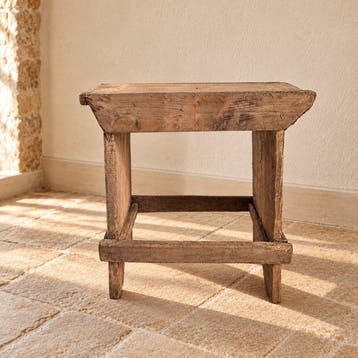 Tabouret - Bois - Tabouret rustique, petite banquette en