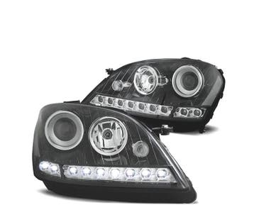 PHARES POUR MERCEDES CLASSE ML W164 05-08 DIURNE FOND NOIR, Verzenden